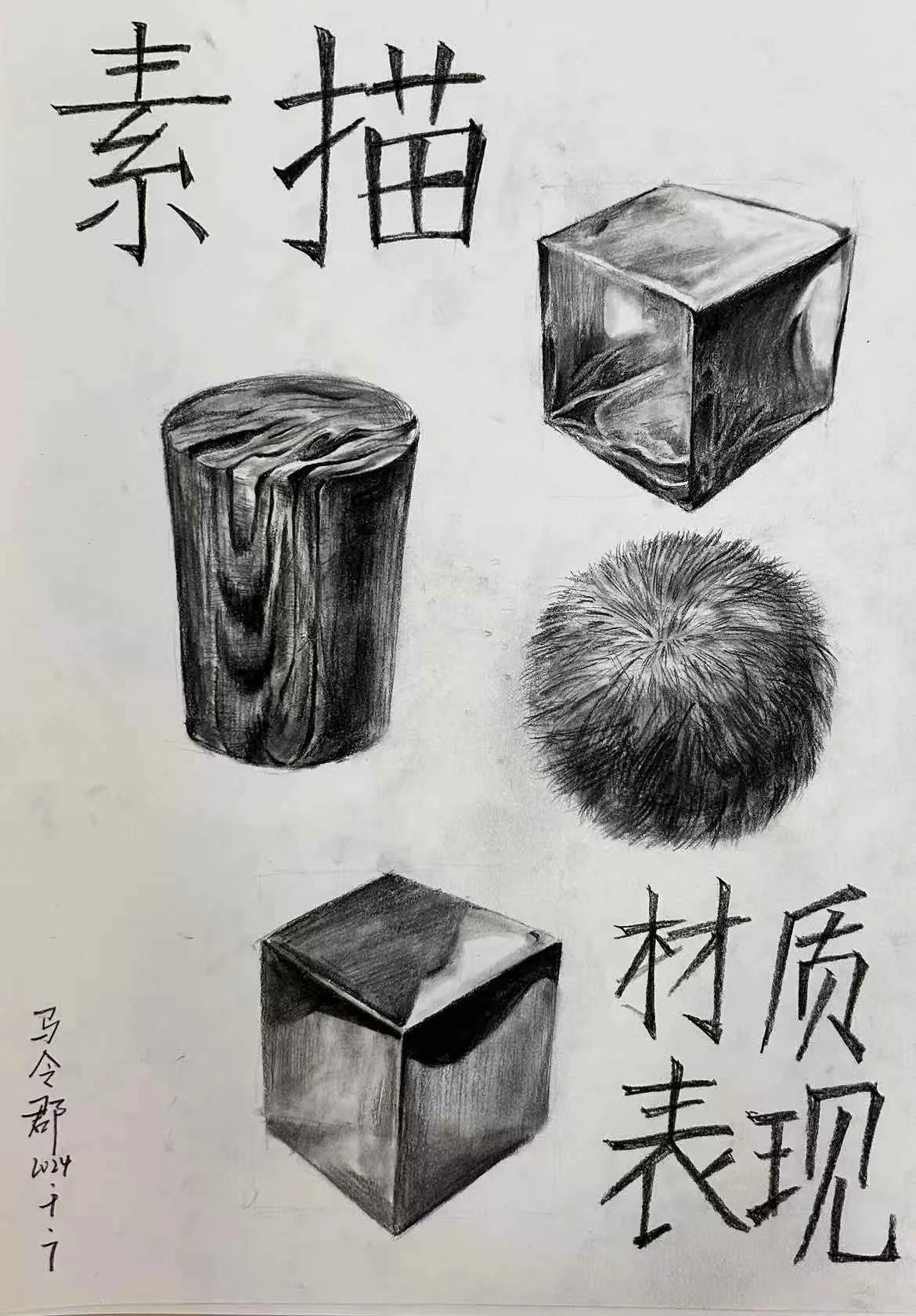 材质的表达 · 素描习作